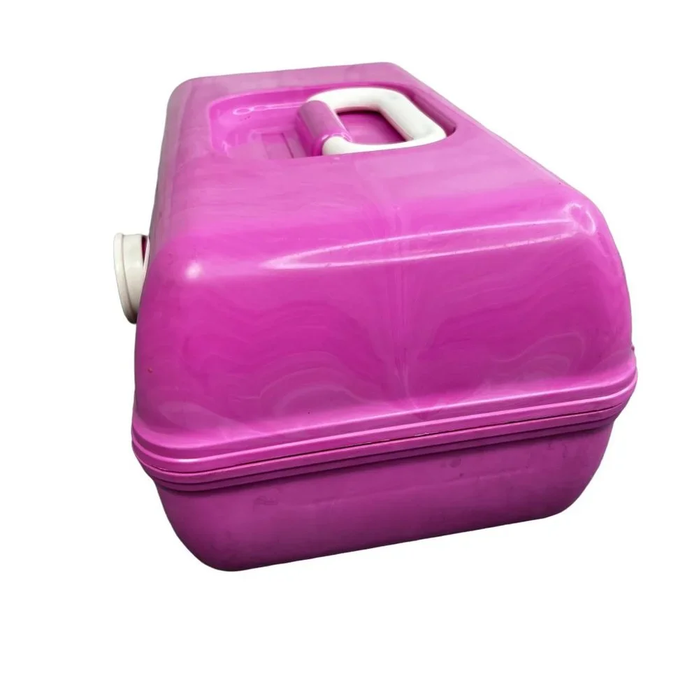 Caboodles Pink Makeup Case Organizer Travel Storage Box On the Go with Mirror